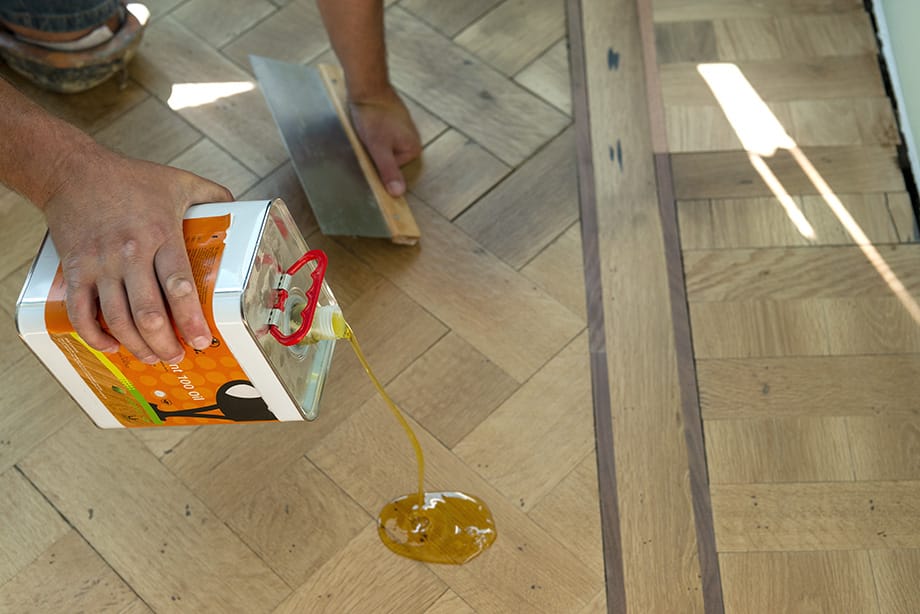Patroonvloer oliën met LOBASOL Akzent 100 Oil 1